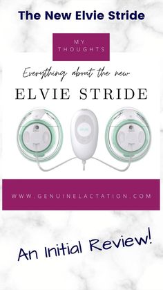 an electric device with the words, my everything about the new elvie stride on it