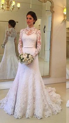 two pictures of a woman in a wedding dress with flowers on her bouquet, and another photo of the bride