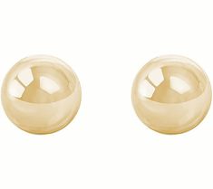 Give your look a little extra shine with the addition of these polished ball stud earrings. Ball Stud Earrings, 14k Gold, Jewelry Earrings, Stud Earrings, Gold, Quick Saves