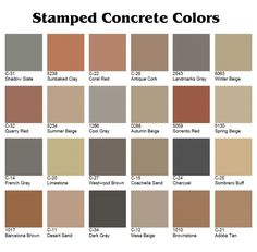 the color chart for different shades of brown, beige and white paint colors with text that says