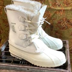 Reposhing This Item I Purchased From @Bfloral. Loved Them, But Unfortunately They Were Too Big Questions? Leave A Comment Below! White Lace Up Boots, Sorel Womens, Sorel Shoes, Lace Up Boots, Leave A Comment, White Lace, Shoe Laces, Color White, Lace Up