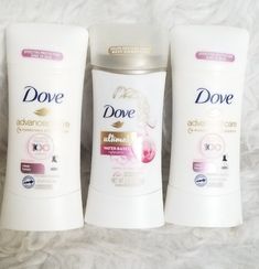 (3 Pack) NEW Dove Advanced Care Invisible clear finish & Ultimate Antiperspirant Deodorant Peony and rose water water based glycerin , 2.60 Oz. ● Two Dove advanced care ckear finish ● One Dove ultimate Water based glycerin peony and rose water