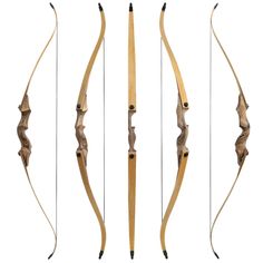 three different types of bows and arrows