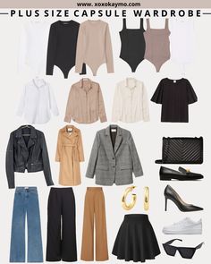 2023 Plus Size Capsule Wardrobe, Plus Size Apple Shape Fall Outfits, Office Dresses For Women Plus Size, Plus Size Mama Fashion, Plus Size Outfit Formulas, Capsule Plus Size Wardrobe, Plus Size Fall Wardrobe Capsule, Plus Size Business Casual Capsule Wardrobe