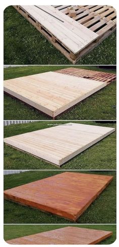 the steps to make a pallet bed out of wood