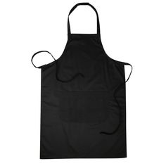 a black apron on a white background