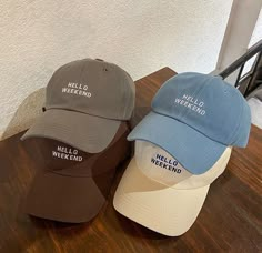 Hello Weekend Hat available in 6 different colors. Getting in the weekend with style! Key Characteristics: Strap Type: Adjustable Material: Cotton Shipping Guaranteed safe + secure checkout 100% money back guarantee Not sold in stores, limited quantity available Baseball Cap Embroidery, Trendy Caps, Cap Embroidery, Outdoor Girls, Hello Weekend, Fashion Cap, Wide Brim Sun Hat, Sun Hats For Women, Womens Baseball Cap