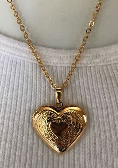 Cozy Mood, Mixing Metals, Gold Heart Locket, Heart Locket Necklace, Gold Locket, The Perfect Guy