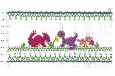 a cross stitch pattern with animals and plants on the bottom, along with green grass