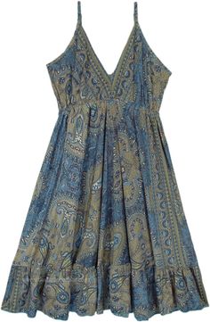 This upscale navy-printed summer short dress is a classic, with its all-over floral paisley print in colors such as blue, navy, green, and grey and a flair towards its bottom, it is unique and flatteringly. Give yourself confidence with its fit, and flare style. #tlb #Tall #Misses #vacationclothing #beachwrap #Fall #Floral #Printed #bohemianfashion #BohoDress #RetroDress Summer Knee-length Paisley Print Dresses, Knee-length Paisley Print Summer Dress, Bohemian Blue Mini Dress With Paisley Print, Knee-length Summer Dress With Paisley Print, Elegant Summer Mini Dress With Paisley Print, Sleeveless Paisley Print Mini Dress For Summer, Sleeveless Mini Dress With Paisley Print For Summer, Casual Blue Paisley Print Mini Dress, Casual Sleeveless Paisley Print Mini Dress