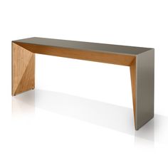 a wooden and metal bench on a white background