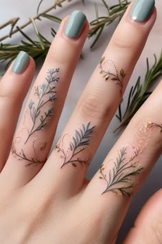 Finger Flowers Tattoo, Simple Symbolic Tattoos, Arrow Hand Tattoos For Women, Mystic Hand Tattoo, Violet Finger Tattoo, Hand Tattoos Boho, Small Cute Finger Tattoos, Wrapped Finger Tattoo, Finger Tat Ideas