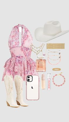 Pink Cowboy Outfit, Nashville Fits, Country Concert Outfit Summer, Pink Winter Outfit, Outfit Country, Cowboy Outfit, Concert Outfit Summer, Pink Cowboy, Pink Winter