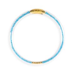 Apatite Luxe All Weather Bangle®(AWB®) - Serenity Prayer Blue Faceted Bead Bangle, Spiritual Agate Bangle Jewelry, Handmade Turquoise Spiritual Bangle, Spiritual Hand-strung Crystal Bangle Bracelet, Spiritual Agate Bangle, Apatite Stone, March Birthday, Serenity Prayer, Crystal Bangle