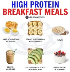 an image of high protein breakfast meals