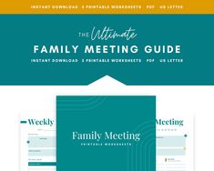 -- This listing is for the TEAL Family meeting guide. For more color choices see the FAMILY MEETING section in our shop.---- Introducing the Family Meeting Guide: Helping you set, establish, and maintain regular family meetings.  Unleash the true potential of your family dynamic with our Family Meeting Guide. Experience the benefits of structured family meetings that not only promote a harmonious household but also provide a supportive environment for individuals with ADHD to thrive. Our careful Family Meeting Agenda, Family Meetings, Life Organizer, Meeting Template, Goals Worksheet, Strategic Goals, Meeting Agenda, Mom Planner, Household Management