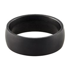 This matte black wedding band in Elysium features an understated yet compelling design. Smooth rounded edges and an eternally classic finish are clean-cut in the edgiest way possible. Elysium technology uses one million pounds of pressure and heat to fuse millions of lab grown diamond crystals into a solid black diamond band. | Matte Finish Wedding Band Ring | Black | Size 10 | Elysium Matte Black Wedding, Mens Wedding Rings Black, Black Diamond Band, Million Pounds, Black Diamond Bands, Mens Diamond Wedding Bands, Black Wedding Band, Mens Rings Fashion, Black Wedding Rings