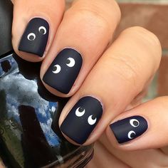 1. Playful Eyes in the Dark Nail Polish Trends, Simple Nail Art Designs, Halloween Nail