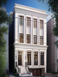 this is an artist's rendering of a two - story house in the city