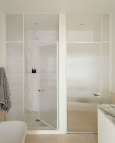 the bathroom is clean and ready to be used by someone in their home or business