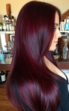 #HairStyles #HairCuts #Hair #HairstylesForThinHair #HairstylesForMediumLengthHair #HairColorIdeas #HairstylesForShortHair #HairColorIdeasForBrunettes #HairstylesForLongHair #HairColor #HairDyeIdeas #HairAccessories #HairAesthetic #HairArt #HairAndBeardStyles Hair Colour Ideas Natural, Dark Hair Color Ideas One Color, Ruby Wine Hair Color, Red Hair Color Dark, Dark Red Hair Color Burgundy, Cool Color Hair, Cherry Wine Hair, Red Dark Hair, Dark Cherry Cola Hair Color