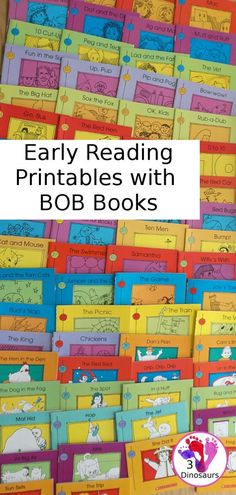 children's books with the title early reading printables with bob books