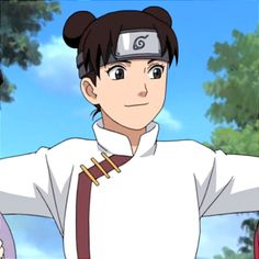 an anime character wearing a white shirt and tie with his arms outstretched in the air