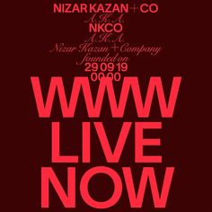 the concert poster for ww live now with various font and numbers on red background