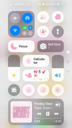 an iphone screen with various icons on it