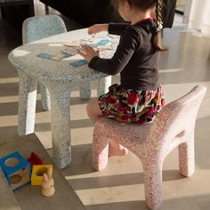 EcoBirdy Charlie Chair ⎮Goodee | Goodee Recycled Products, Baby Playroom, Interesting Interiors, Toddler Playroom, Table Color, Sitting Posture, Activity Table, Colorful Patterns, Children Room