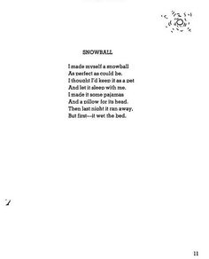 the snowball poem is written in black and white