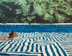 A cool spot in a hot city. Art by @ana_cardoso_atelier . . #spottedatdusk Swimming Pool Artwork, Aesthetic Pool Pictures, Pool Artwork, Resort Aesthetic, Aesthetic Pool, Pool Pictures, Tropical Aesthetic, Life Paintings, Arte Inspo