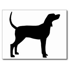 a black and white silhouette of a dog