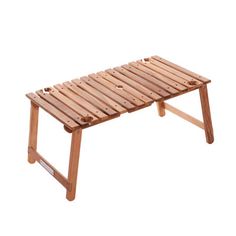 a wooden bench that is made out of wood