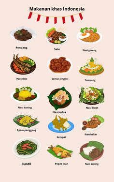 the different types of food are shown in this graphic style, including meats and vegetables