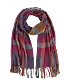 This muffler scarf is a fun and casual look for winter. The itch-free knit keeps frosty winds at bay, and the fringe trim adds to the charm. An easy way to make your go-to winter coats less drab. Made in Italy.  Dimensions: 22" X 79" Material: 100% ACRYLIC Peony Colors, The Fringe, Winter Coats, Fringe Trim, Navy Color, Free Knitting, Winter Scarf, Winter Coat, Casual Looks