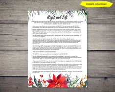 a printable christmas letterhead with poinsettis and pine needles