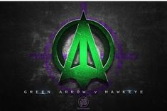 the green arrow logo is shown in this dark background, with purple and black colors