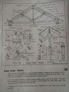 the plans for king post trusss