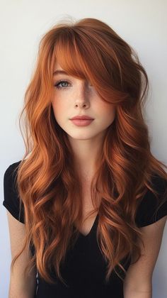 Elevate your look with these copper hair ideas that come with an edgy twist. Visit our site to see more styles like this. Don’t forget to save this pin for your next hair appointment! Red Lowlights In Red Hair, Natural Looking Ginger Hair, Edgy Hair Ideas, Medium Copper Hair, Copper And Black Hair, Hairstyles For Redheads, Black And Copper Hair, Redhead Haircut, Fall Red Hair Color