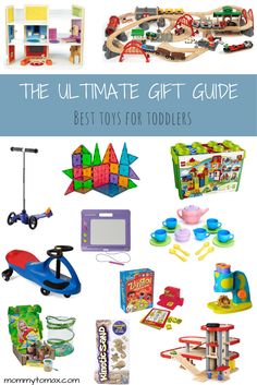 the ultimate gift guide for toddlers that includes toys, books and games to play with