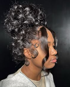 Frontal Ponytail, Exotic Hairstyles, Black Hair Updo Hairstyles, Braided Hairstyles For Black Women Cornrows, Sleek Ponytail Hairstyles, Cute Curly Hairstyles, Quick Braided Hairstyles