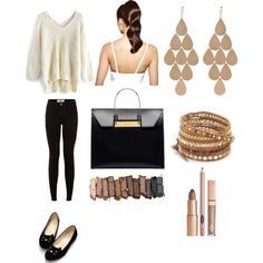 simple day by gicsdrauhl on Polyvore featuring polyvore, fashion, style, Chicwish, Balenciaga, Chan Luu, Irene Neuwirth, Hershesons and Urban Decay Gossip Girl Fashion, Cream Shirt, Irene Neuwirth, Chan Luu, Gossip Girl, Urban Decay, Polyvore Fashion, Balenciaga, Fashion Looks