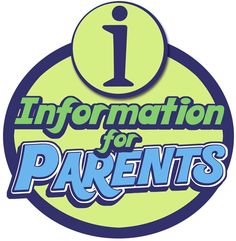 the information for parents logo is blue and green with an i on it's center