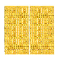 two pieces of yellow tile on white background