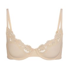 FITS EVERYBODY LACE UNDERWIRE BRA | SAND - FITS EVERYBODY LACE UNDERWIRE BRA | SAND Pretty Closets, Vintage Bra, Chic Bra, Cute Bras, Bandeau Bra, Unlined Bra, Triangle Bralette, Color Sand, Lace Trims