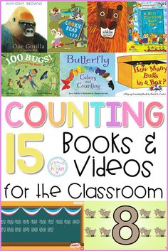 the cover of counting books and videos for the classroom