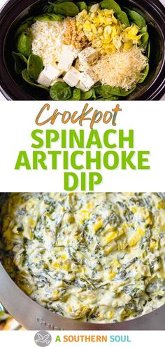 spinach artichoke dip is an easy appetizer recipe