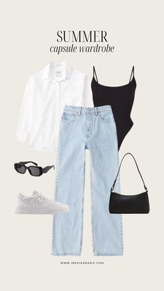 Shopping Fits, Erika Marie, Capsule Wardrobe Outfit Ideas, Crochet Spring, Capsule Wardrobe Outfits, Summer Capsule, Uni Outfits, Casual Day Outfits