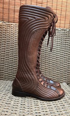 W/o Box, good used condition, minor signs of wear on outsole (check all photos) Boots Thick, Ugly Shoes, Funky Shoes, Cyberpunk Fashion, Long Boots, Runway Show, Issey Miyake, Work Boots, Boot Shoes Women